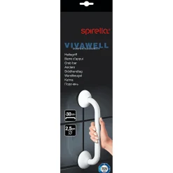 Barre D'Appui|Spirella Barre de redressement ou d'appui ECO Acier Inox 30cm Blanc