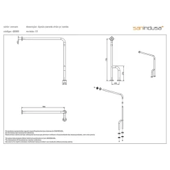 Barre D'Appui|Sanindusa Barre de relèvement et appui WC 2 fixations au sol 1 fixation murale PMR normes handicapé NewWCCare blanche