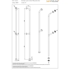 Barre D'Appui|Sanindusa Barre de relèvement et appui WC fixations sol et mur PMR normes handicapé NewWCCare blanche