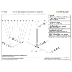 Barre D'Appui|Sanindusa Barre de relèvement et appui en angle horizontal 1 remontée PMR normes handicapé NewWCCare inox brossé