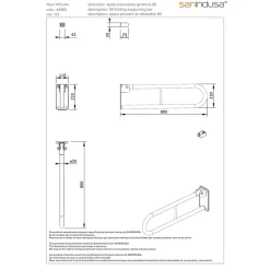 Barre D'Appui|Sanindusa Barre de relèvement et appui WC murale en U rabattable PMR normes handicapé NewWCCare inox brossé