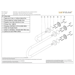 Barre D'Appui|Sanindusa Barre de relèvement et appui en U avec renfort latéral à gauche PMR normes handicapé NewWCCare 60 inox brossé