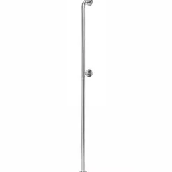 Barre D'Appui|Sanindusa Barre de relèvement et appui droite fixation sol et mur PMR normes handicapé NewWCCare 180 inox brossé