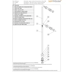 Barre D'Appui|Sanindusa Barre de relèvement et appui droite fixation sol et mur PMR normes handicapé NewWCCare 180 inox brossé