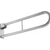 Barre D'Appui|Sanindusa Barre de relèvement et appui WC murale en U rabattable PMR normes handicapé NewWCCare 80 inox brossé