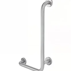 Barre D'Appui|Sanindusa Barre de relèvement et appui en angle à droite coudée à 90 PMR normes handicapé NewWCCare inox brossé