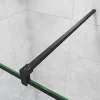 Pommeau De Douche, Flexible Et Barre De Douche|AICA Sanitaire Barre de stabilisation douche 90 cm alu noir - Verre 6-10 mm