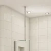 Pommeau De Douche, Flexible Et Barre De Douche|AICA Sanitaire Barre de stabilisation et fixation plafond pour paroi de douche - L 90-150cm - alu chrome - pour des verres de 6-10 mm