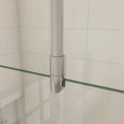 Pommeau De Douche, Flexible Et Barre De Douche|AICA Sanitaire Barre de stabilisation et fixation plafond pour paroi de douche - L 90-150cm - alu chrome - pour des verres de 6-10 mm