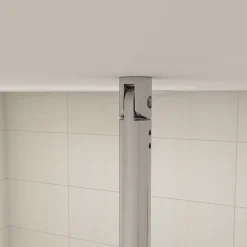 Pommeau De Douche, Flexible Et Barre De Douche|AICA Sanitaire Barre de stabilisation et fixation plafond pour paroi de douche - L 90-150cm - alu chrome - pour des verres de 6-10 mm