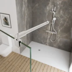 Schulte Barre de stabilisation murale pour paroi de douche, chrome,