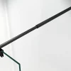 Bernstein Barre de stabilisation noire - barre de fixation ronde en noir - pour paroi de douche