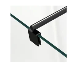Bernstein Barre de stabilisation noire - barre de fixation ronde en noir - pour paroi de douche