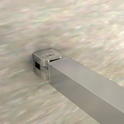 AICA Sanitaire Barre stabilisatrice 90 cm alu chrome - Verre 6-10 mm avec pince renforcée