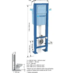 Wc Suspendu|Siamp Bati support Ingenio Premium quieto
