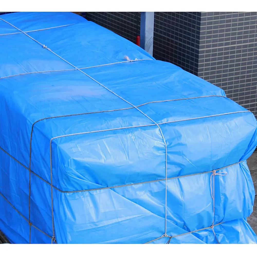ECD Germany Bâche de couverture étanche protection en PE avec oeillets 3x5 m 180 g/m² bleu