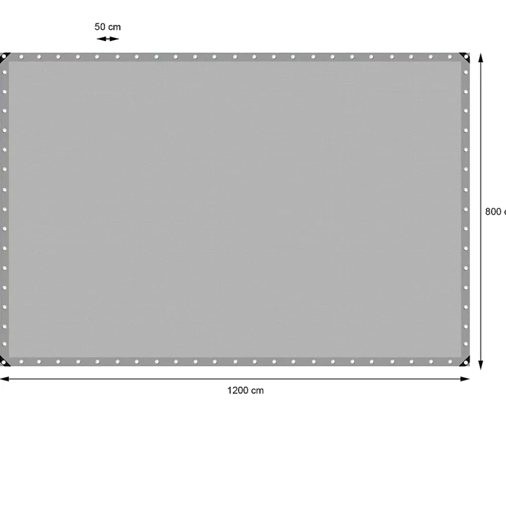 Etendoir À Linge|ECD Germany Bâche de couverture étanche protection en PE avec oeillets 8x12 m 180 g/m² gris