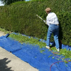 ECD Germany Bâche de couverture étanche protection en PE avec oeillets 2x3 m 260 g/m² bleu