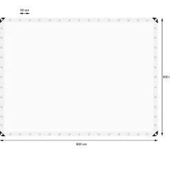 Etendoir À Linge|ECD Germany Bâche de couverture étanche protection en PE avec oeillets 6x8 m 260g/m² blanc