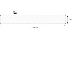 Etendoir À Linge|ECD Germany Bâche de couverture étanche protection en PE avec oeillets 1,5x12m 260g/m² blanc
