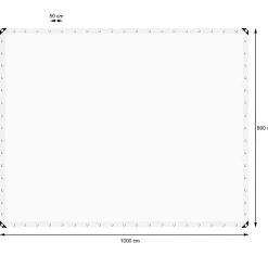 Etendoir À Linge|ECD Germany Bâche de couverture étanche protection en PE avec oeillets 8x10m 180 g/m² blanc
