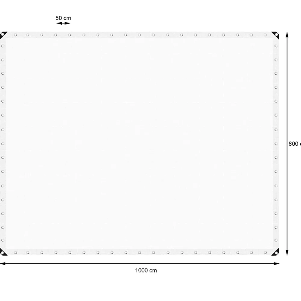 Etendoir À Linge|ECD Germany Bâche de couverture étanche protection en PE avec oeillets 8x10m 180 g/m² blanc