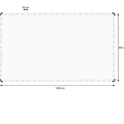 Etendoir À Linge|ECD Germany Bâche de couverture étanche protection en PE avec oeillets 6x10m 180 g/m² blanc