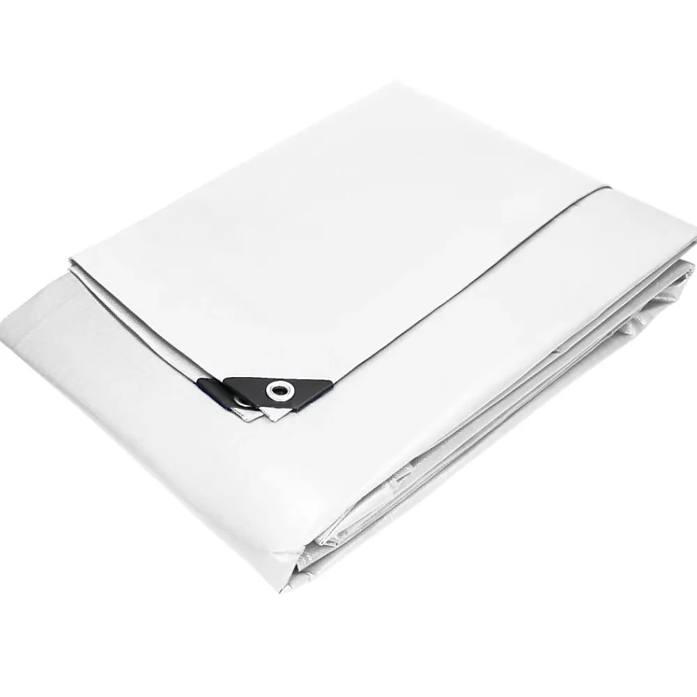 Etendoir À Linge|ECD Germany Bâche de couverture étanche protection en PE avec oeillets 8x12 m 260g/m² blanc