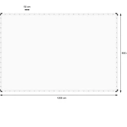 Etendoir À Linge|ECD Germany Bâche de couverture étanche protection en PE avec oeillets 8x12 m 260g/m² blanc