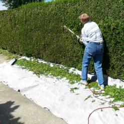 ECD Germany Bâche de couverture étanche protection en PE avec oeillets 3x5 m 260g/m² blanc