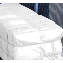 ECD Germany Bâche de couverture étanche protection en PE avec oeillets 3x5 m 260g/m² blanc
