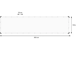 Etendoir À Linge|ECD Germany Bâche de couverture étanche protection en PE avec oeillets 1,5x6m 180 g/m² blanc