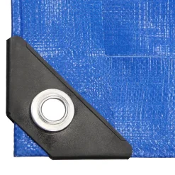 ECD Germany Bâche de couverture étanche protection en PE avec oeillets 8x10 m 260 g/m² bleu