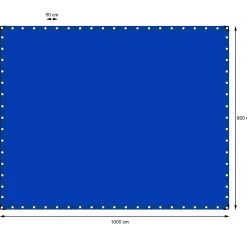 ECD Germany Bâche de couverture étanche protection en PE avec oeillets 8x10 m 260 g/m² bleu