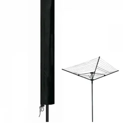 Etendoir À Linge|Linxor Bâche, housse de protection imperméable pour séchoir parapluie - 180 x 30 x 30 cm - Noir -