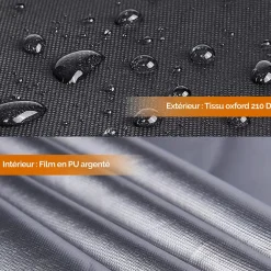 Etendoir À Linge|Linxor Bâche, housse de protection imperméable pour séchoir parapluie - 165 x 30 x 30 cm - Noir -
