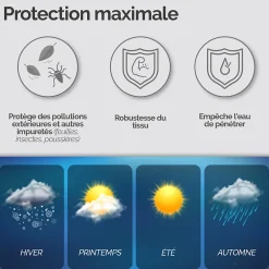 Etendoir À Linge|Linxor Bâche, housse de protection imperméable pour séchoir parapluie - 165 x 30 x 30 cm - Noir -