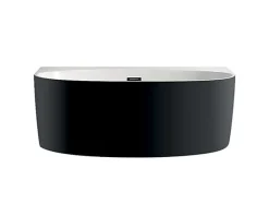 Sanita BELINA - Baignoire semi-ilot - Noir - 88x169x58cm
