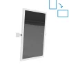 Miroir Simple|Bemeta HELP Miroir mural PMR portrait ou paysage 60x40cm, Acier inoxydable, Blanc (301401034)