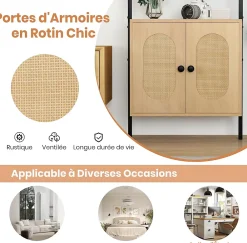 Giantex Bibliotheque avec 4 Niveaux d'Étagères Ouvertes en Bois,avec Cadre Métallique et Armoire 2 Niveaux, pour Salon, Chambre, Cuisine