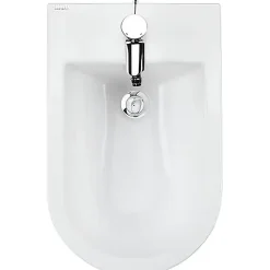 Bidet|Sanindusa Bidet à poser au sol céramique traditionnelle UrbY 55x35 blanc (robinet et vidage non inclus)