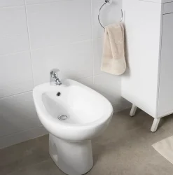 GoodHome Bidet à poser, H.38 x l.35,5 cm, blanc, Baciu