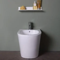 Kiamami Valentina Bidet Au Sol Adossé Au Mur - Blues