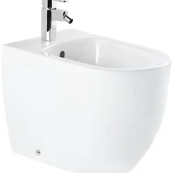 Bidet|Sanindusa Bidet compact a poser au sol Sanibold blanc (robinet et vidage non inclus)