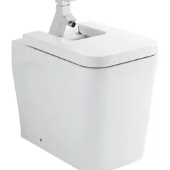 Sanindusa Bidet céramique Advance a poser au sol avec trous pour abattant blanc (abattant, robinet et vidage non inclus)