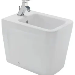 Sanindusa Bidet céramique traditionnelle a poser au sol Advance blanc (robinet et vidage non inclus)