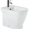 Bidet|Sanindusa Bidet céramique traditionnelle Look avec trous pour abattant blanc (abattant, robinet et vidage non inclus)