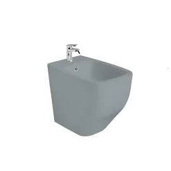 Kiamami Valentina Bidet En Céramique Gris Mat À Fleur De Mur Modèle Mozart De