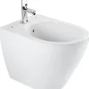 Sanindusa Bidet Sanlife céramique traditionnelle avec trous pour abattant (non inclus) blanc