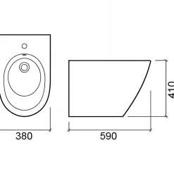 Sanindusa Bidet Sanlife céramique traditionnelle blanc